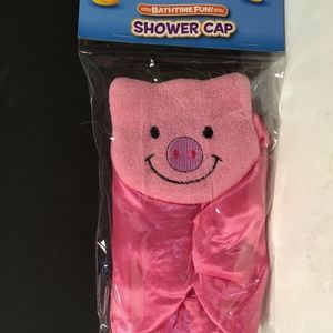 Bathtime Fun Bath Shower Cap NIP Pink Pig NEW